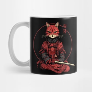 Samurai Cat Tattoo, Kawaii Ninja Cat Mug